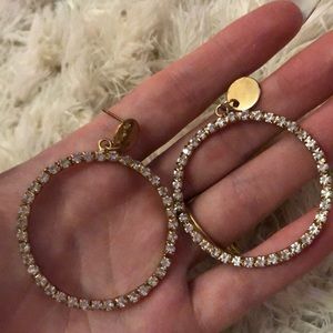 diamond hoop earrings